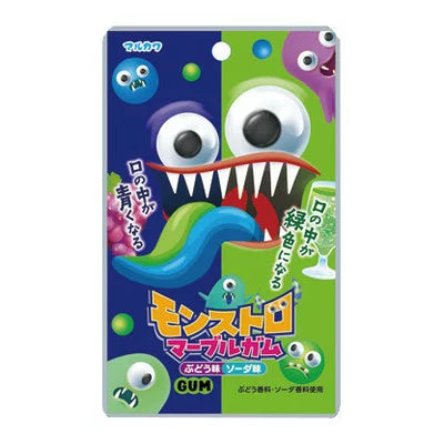 MARUKAWA Monstrow Marble Gum — Mixed Fruit Flavoured 37g