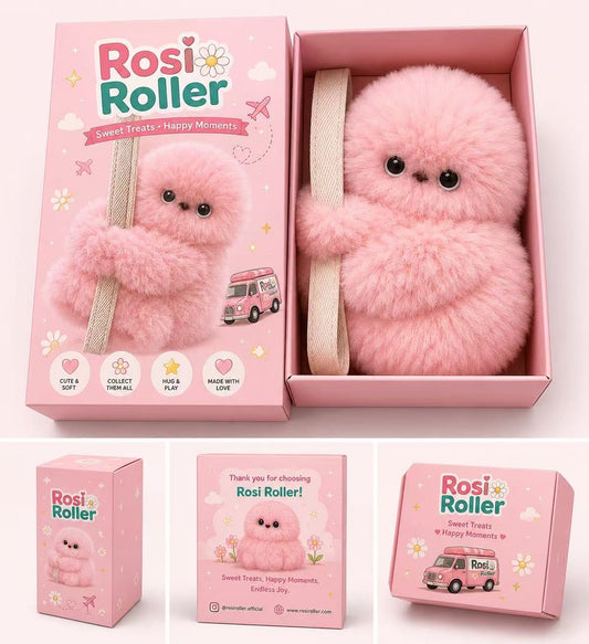 RosiRoller Plush Bag Charm – Kawaii Collectible