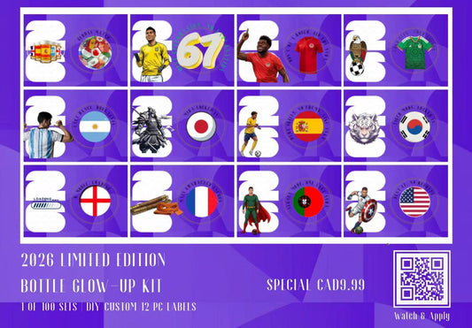 2026 World Cup Limited Edition Bottle Label Kit | DIY Party Stickers for Soccer Fans & Beer Lovers