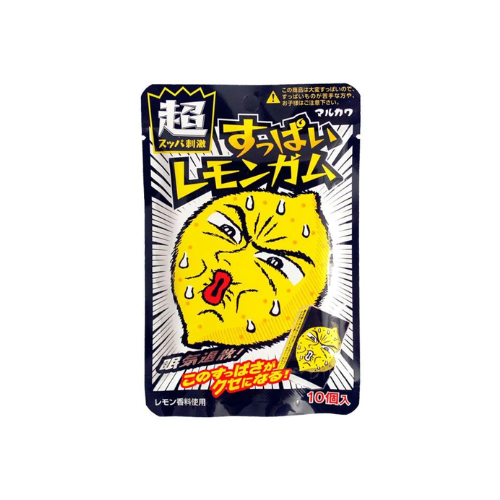 MARUKAWA Sour Lemon Bubble Gum (10 Pieces)