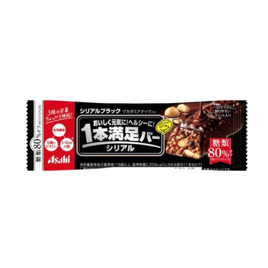 ASAHI One Satisfaction Bar Cereal Black 80% Sugar Off 37g