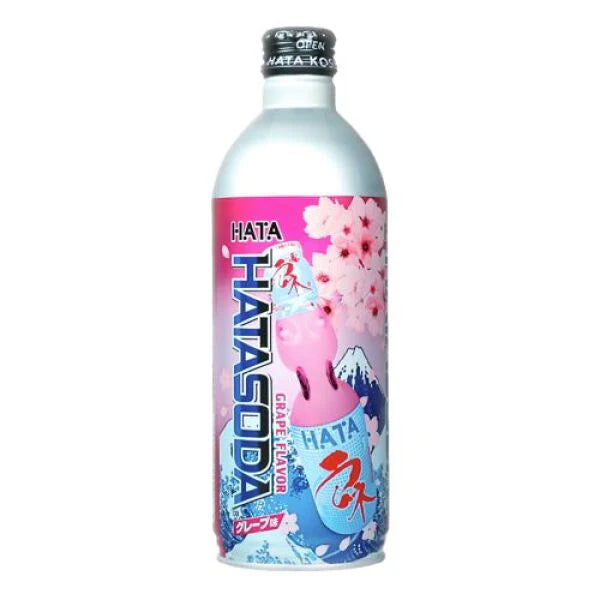 HATA Soda Sakura Ramune Grape Flavor 500ml
