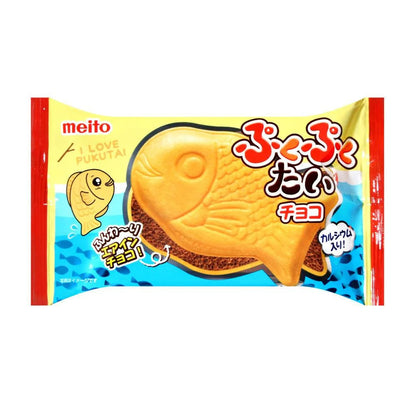 MEITO Pukupuku Tai Taiyaki (Chocolate Filled Fish Shaped Monaka Wafer)