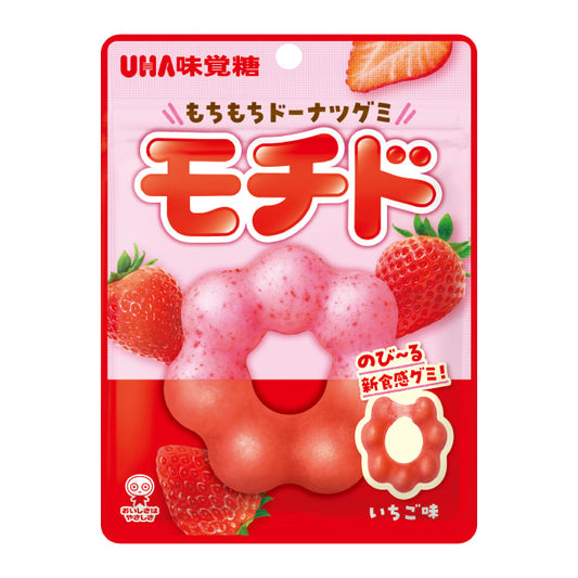 UHA Mochi Donut Strawberry Ring Gummy 40g