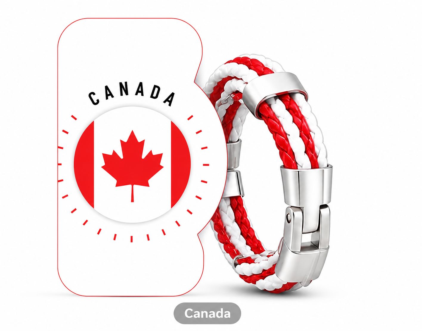 World Cup Team Pride Braided Bracelet – Argentina, Brazil, Canada, England, France, Germany, Portugal, Spain