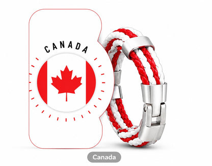 World Cup Team Pride Braided Bracelet – Argentina, Brazil, Canada, England, France, Germany, Portugal, Spain