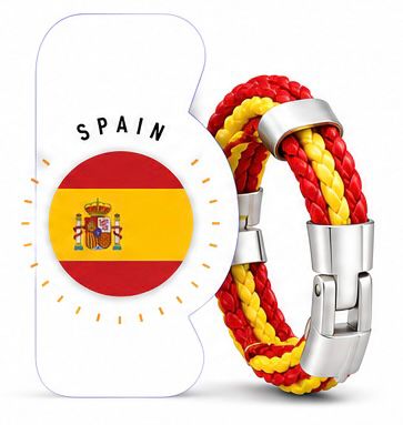 World Cup Team Pride Braided Bracelet – Argentina, Brazil, Canada, England, France, Germany, Portugal, Spain