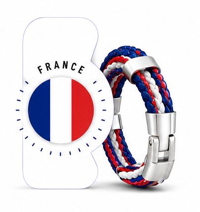 World Cup Team Pride Braided Bracelet – Argentina, Brazil, Canada, England, France, Germany, Portugal, Spain