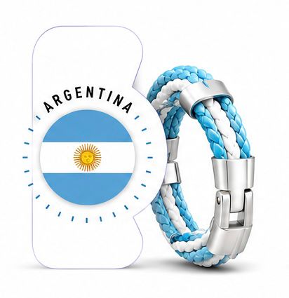 World Cup Team Pride Braided Bracelet – Argentina, Brazil, Canada, England, France, Germany, Portugal, Spain